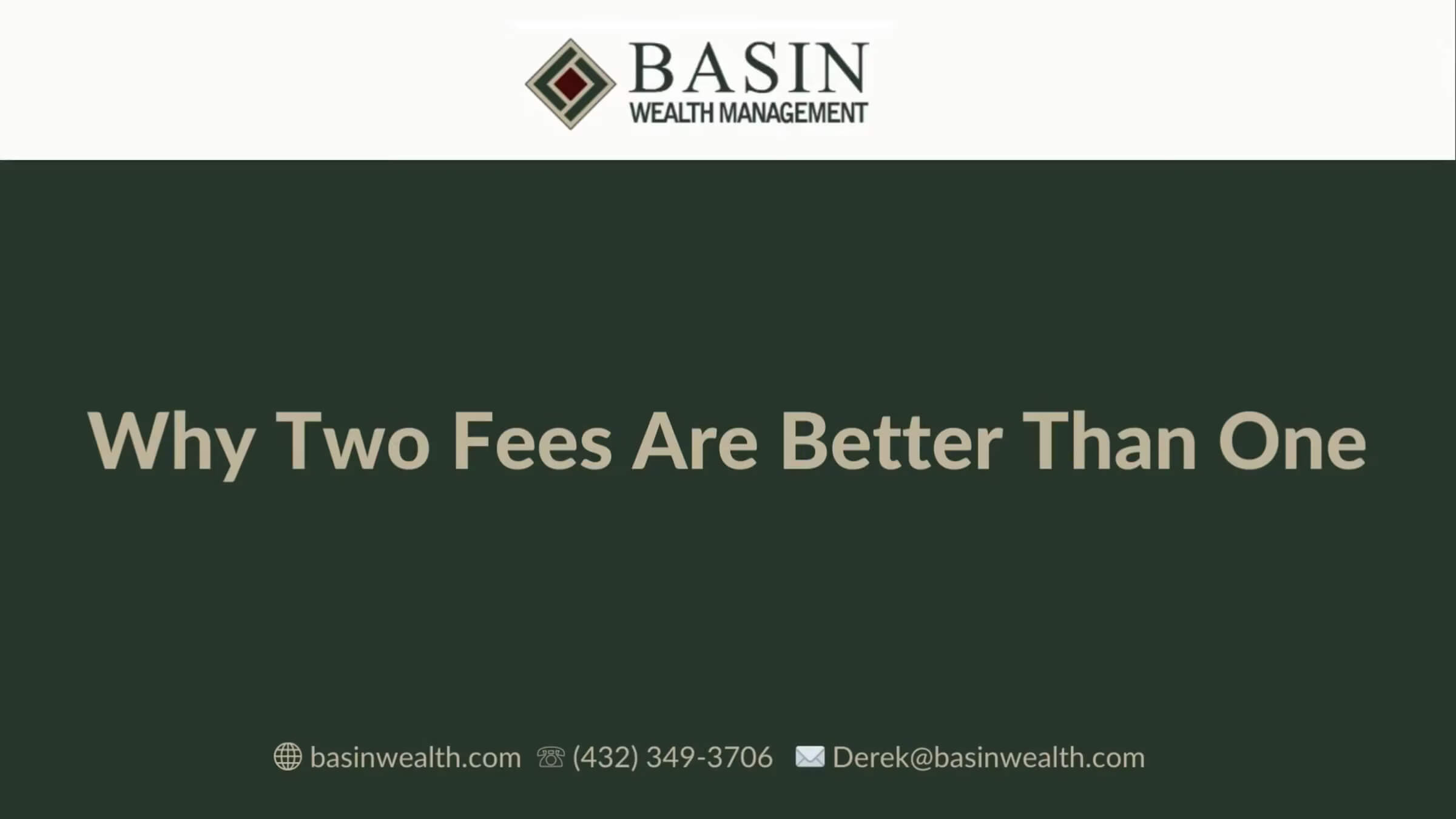 Why Two Fees Are Better Than One