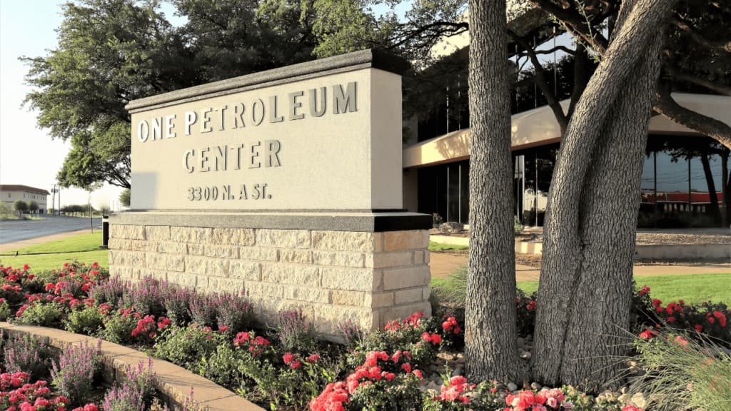 Signage for One Petroleum Center Building